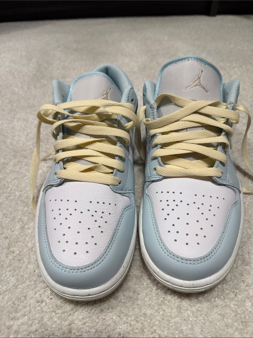 Jordan mens size 7.5 Light Blue, White & Lace-Up Sneakers. New